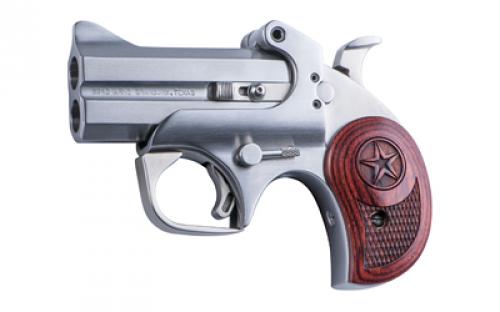 Bond Arms Texas Defender, Derringer, 410 Gauge/45LC, 2.5 Chamber, 3 Barrel, Stainless Steel Frame, Rosewood Grips, 2Rd, with Trigger Guard, Ambidextrous TD45410