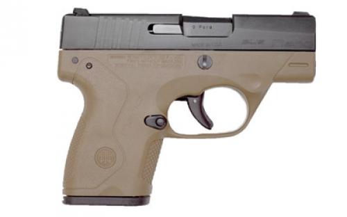 Beretta NANO, Striker Fired, Sub Compact, 9MM. 3 Barrel, Polymer Frame, Flat Dark Earth Finish, 3 Dot Sights, 1-6Rd & 1-8Rd, Magazines JMN9S55