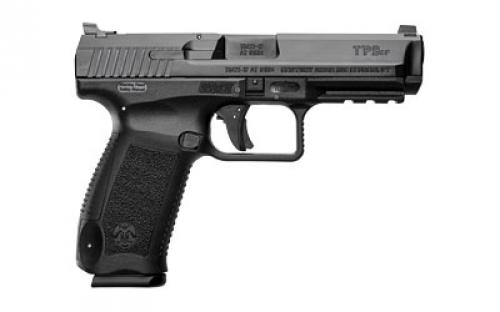 CANIK TP9SF, Striker Fired, 9MM, 4.46 Match Grade Barrel, Polymer Frame, Black Finish, Warren Tactical Sights With Dot Front, Includes Two 18 Round Magazines, Holster, and Interchangeable Backstraps HG4070D-N