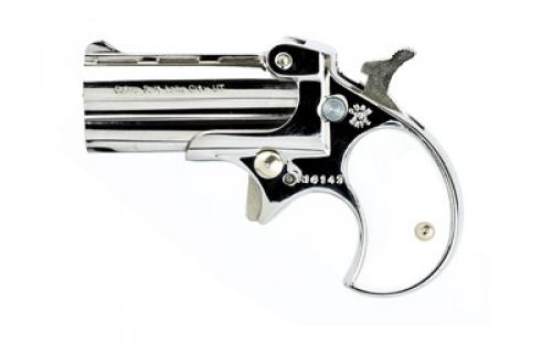 Cobra Pistols Derringer, 22LR, 2.4 Barrel, Alloy Frame, Chrome Finish, Pearl Grips, Fixed Sights, 2Rd C22CP