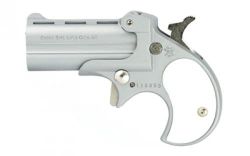 Cobra Pistols Derringer, 22WMR, 2.4 Barrel, Alloy Frame, Satin Cerakote Finish, Pearl Grips, Fixed Sights, 2Rd C22MSP