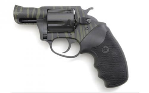 Charter Arms Tiger II, 38 Special, 2 Barrel, Steel Frame, Green/Black Striped Finish, Rubber Grips, Fixed Sights, 5Rd, Fired Case 13825
