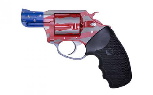 Charter Arms Old Glory, Revolver, 38 Special, 2 Barrel, Steel Frame, Red, White, and Blue Finish, Rubber Grips, Fixed Sights, 5Rd, Fired Case 23872