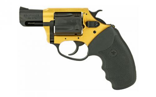 Charter Arms Goldfinger, 38 Special, 2 Barrel, Aluminum Frame, Gold Finish, Rubber Grips, Fixed Sights, 5Rd, Ultra Lite, Fired Case 53890
