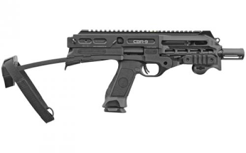 Chiappa Firearms CBR-9 Black Rhino Pistol, Semi-automatic, 9MM, 9" Barrel, Polymer Frame, Matte Finish, Black, Fiber Optic Sights, 18 Rounds, 2 Magazines 500.217