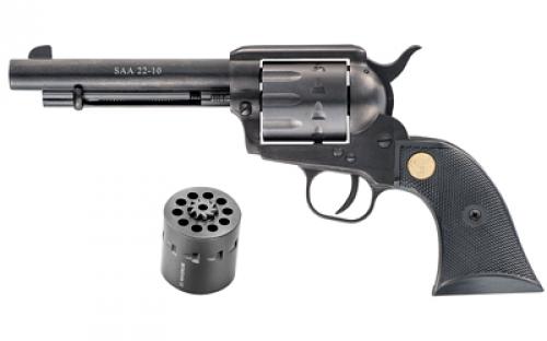Chiappa Firearms SAA 22-10, Revolver, Single Action, 22LR/22 WMR, 5.5" Barrel, Alloy, Black, Plastic Grips, 10 Rounds CF340.160D