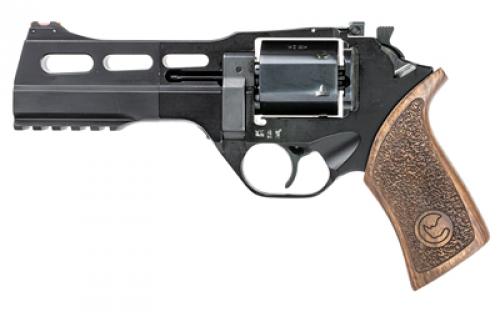 Chiappa Firearms Rhino 50SAR Revolver, Single Action, 9mm, 5 Barrel, Alloy Frame, Black Finish, Walnut Grips, Adjustable Rear Sights, 3 Moon Clips, 6 Rounds CF340-278