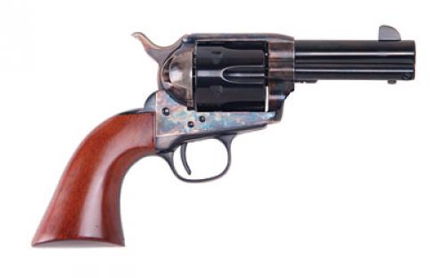Cimarron New Sheriff, 357 Magnum, 3.5 Barrel, Steel Frame, Case Hardened Finish, Wood Grips, 6Rd CA329