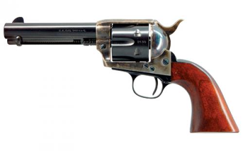Cimarron Model P, Single Action Army, 357 Magnum, 4.75" Barrel, Steel, Case Hardened Finish, Wood Grips, Fixed Sights, 6 Rounds, BLEM (Damaged Case) MP400