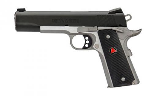 Colt's Manufacturing Delta Elite, 1911, Semi-automatic, Metal Frame Pistol, Full Size, 10MM, 5" Barrel, Steel, Two-Tone Finish, Composite Grips with Delta Medallions, Novak White Dot Sights, 8 Rounds, 1 Magazine, Upswept Beavertail Grip Safety O2020XE-TT