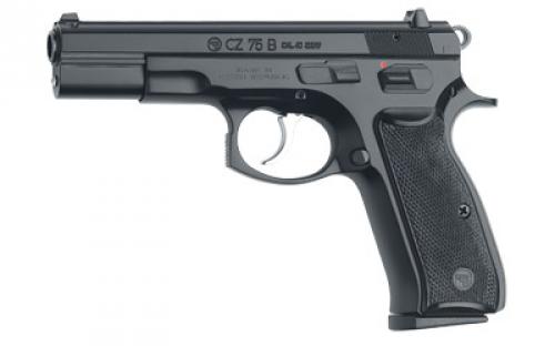 CZ 75 B, Semi-Automatic. DA/SA, Full Size, 40 S&W, 4.6 Cold Hammer Forged Barrel, Steel Frame, Black Finish, Plastic Grips, Fixed Sights, 2 Magazines, 10 Rounds 01120