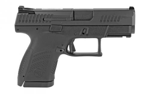 CZ P-10S, Striker Fired, Semi-automatic, Polymer Frame Pistol, Sub-Compact, 9MM, 3.5" Barrel, Nitride Finish, Black, Fixed Sights, 10 Rounds, 2 Magazines 01560