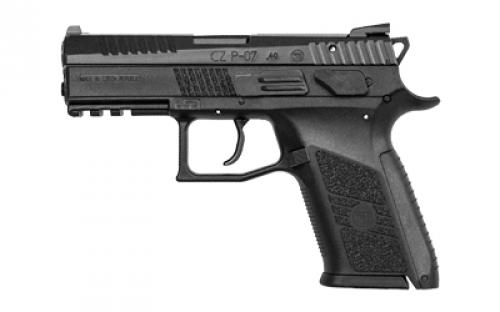 CZ P-07, Semi-Automatic, DA/SA, Full Size, 40 S&W, 3.75 Cold Hammer Forged Barrel, Polymer Frame, Black Finish, Fixed Sights, 12 Rounds 91087