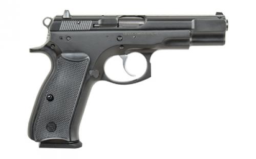 CZ 75 BD, Double Action/Single Action, Semi-automatic, Metal Frame Pistol, Full Size, 9MM, 4.6" Cold Hammer Forged Barrel, Steel, Black, Plastic Grips, Fixed Sights, 16 Rounds, 2 Magazines, Decocker 91130