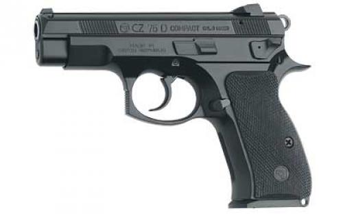 CZ 75 D PCR Compact, Double Action/Single Action, Semi-automatic, Metal Frame Pistol, Compact, 9MM, 3.75" Cold Hammer Forged Barrel, Black, Rubber Grips, Fixed Sights, Decocker, 15 Rounds, 2 Magazines 91194