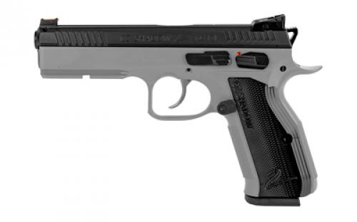 CZ Shadow 2, Semi-Automatic, DA/SA, Full Size, 9MM, 4.89 Cold hammer Forged Barrel, Steel Frame, Urban Gray Finish, Black Aluminum Grips, Ambi Safety, Adjustable Sights, 3 Magazines, 17 Rounds 91255