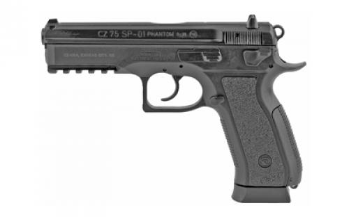 CZ SP-01 Phantom, Semi-automatic, DA/SA, Full Size, 9MM, 4.6 Cold Hammer Forged Barrel, Polymer Frame, Black Finish, Decocker, 2 Magazines, 18 Rounds 91258