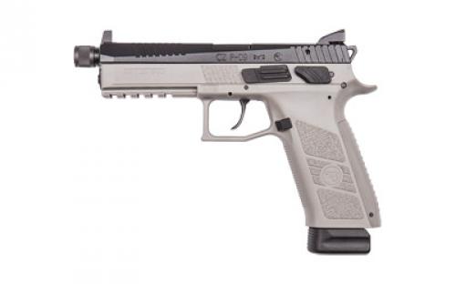 CZ P-09, Semi-Automatic, DA/SA, Supressor Ready, Full Size, 9MM, 5.15 Cold Hammer Forged Threaded Barrel, Polymer Frame, Urbran Grey Finish, Ambidextrous Safety/Decocker, Night Sights, 21 Rounds 91269