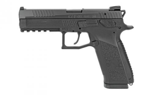 CZ P-09, Semi-Automatic, DA/SA, Full Size, 9MM, 4.5 Cold Hammer Forged Barrel, Polymer Frame, Black Finish, Ambidextrous Safety/Decocker, Fixed Sights, 19Rd, 2 Magazines 91620