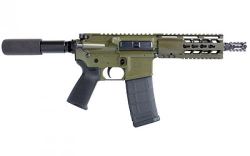 Diamondback DB15PODG7, Semi-automatic Pistol, 223Rem/556NATO, 7.5 Barrel, Aluminum Frame, OD Green Finish, 30Rd, Diamondback Aluminum Modified Four Rail Handguard DB15PODG7