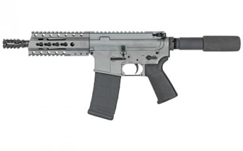 Diamondback DB15PTG7, Semi-automatic Pistol, 223Rem/556NATO, 7.5 Barrel, Aluminum Frame, Tactical Gray Finish, 30Rd, Diamondback Aluminum Modified Four Rail Handguard DB15PTG7