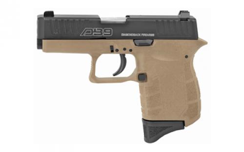 Diamondback DB9, 9MM, 3 Barrel, Polymer Frame, Flat Dark Earth Finish, Fixed Sights, 6Rd, 1 Magazine DB9FDE