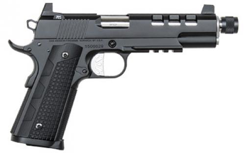 Dan Wesson Discretion, Suppressor Ready Full Size 1911, 9MM, 5.75 Match Grade Stainless Steel Threaded Barrel, Steel Frame, Black Finish, Ported Slide, G10 Grips, High Night Sights, 10Rd 01886