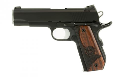 Dan Wesson DW Guardian, Bobtail, Single Action, Commander, 9MM, 4.25 Barrel, Alloy Frame, Black Finish, Wood Grips, Night Sights, 9Rd, 2 Magazines 01985