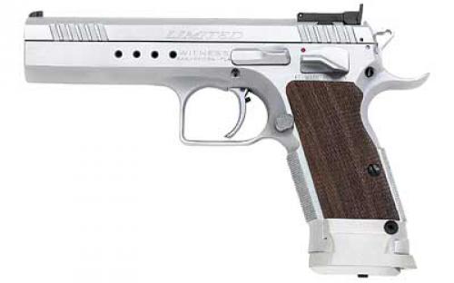 European American Armory Limited Witness, Single Action, Tanfoglio, Full Size, 9MM, 4.75 Barrel, Steel Frame, Chrome Finish, Walnut Grips, Adjustable Sights, 17Rd, 1 Magazine 600310