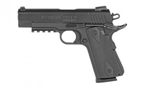 European American Armory Witness 1911P, Commander, 45ACP, 4.125 Barrel, Polymer Frame, Black Finish, Fixed Sight, 8Rd, 1 Magazine 600349