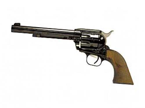 European American Armory Bounty Hunter, Single Action Army, 22LR & 22WMR, 6.75 Barrel, Alloy Frame, Nickel Finish, Walnut Grips, Fixed Sights, 8Rd 771100