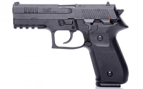 Fime Group Rex Zero 1S, Semi-automatic Pistol, DA/SA, 9MM, 4.3 Cold Hammer Forged Barrel, Black Finish, 17Rd, Picatinny Rail, Fixed Sights, Ambi Safety and Magazine Release, Loaded Chamber Indicator REXZERO1S-01