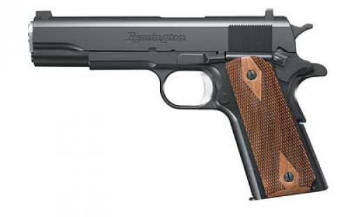 Remington R1, 1911, Full Size, 45ACP, 5" Barrel, Steel Frame, Satin Black Finish, Walnut Grips, Fixed Sights,7Rd, 2 Magazines 96323