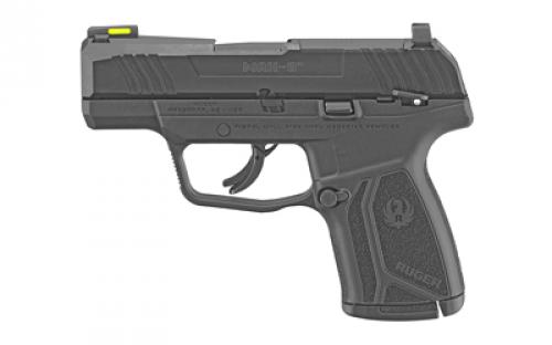 Ruger MAX-9, Striker Fired, Semi-automatic, Polymer Frame Pistol, Sub-Compact, 9MM, 3.2" Barrel, Black Oxide Finish, Front TFO Night Sight, Optics Ready, Thumb Safety, 10 Rounds, 2 Magazines 03501
