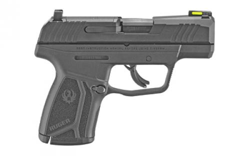 Ruger MAX-9, Striker Fired, Semi-automatic, Polymer Frame Pistol, Sub-Compact, 9MM, 3.2" Barrel, Black Oxide Finish, Front TFO Night Sight, Optics Ready, Thumb Safety, 10 Rounds, 2 Magazines 03501