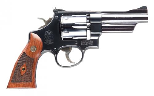 Smith & Wesson Model 27, Classic, Double Action, Metal Frame Revolver, N-Frame, 357 Magnum, 4" Barrel, Carbon Steel, Blued Finish, Adjustable Sights, Walnut Grips, 6 Rounds 150339