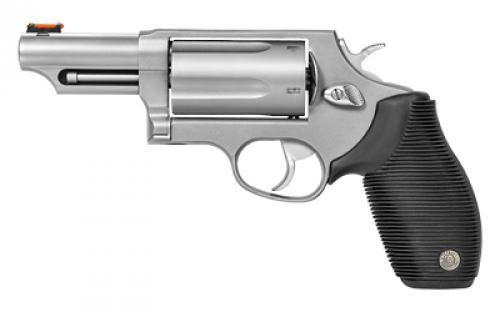Taurus Judge, 410 Gauge/45LC, 3" Barrel, Steel Frame, Matte Stainless Finish, Fiber Optic Front Sight, 5Rd 2-441039MAG