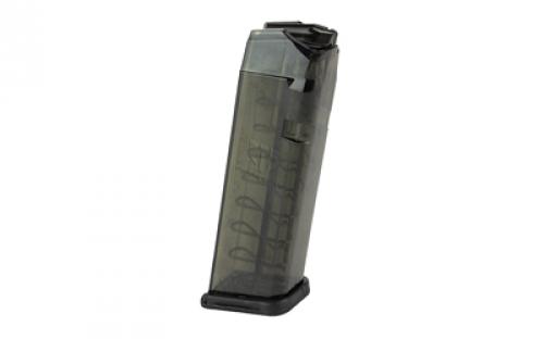 Elite Tactical Systems Group Magazine, 9MM, 10 Rounds, For Glock 17/19/26, Carbon Smoke SMK-GLK-17-10