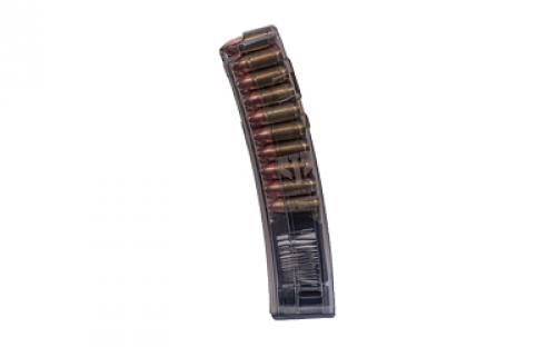 Elite Tactical Systems Group Magazine, 9MM, 20 Rounds, Fits HK MP5, Carbon Smoke SMK-HKMP5-20