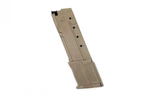 ProMag Magazine, 5.7X28MM, 30 Rounds, Fits FN Five-seveN USG 5.7x28mm pistol, Polymer Construction, Flat Dark Earth FNH-A2-FDE