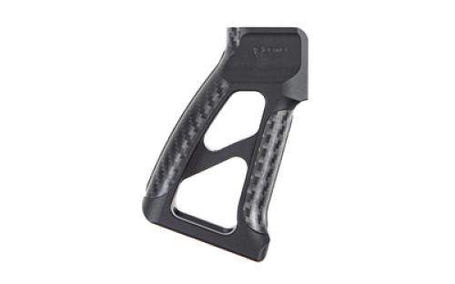 Fortis Manufacturing, Inc. Torque, Pistol Grip, 15 Degrees, Black with Carbonf Fiber Accents, Fits AR-15 TOR-PG-CF-15-BLK