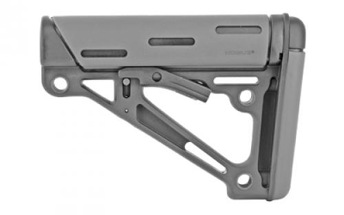 Hogue OverMolded Rifle Stock, Mil-spec Collapsible Stock, AR-15, Gray 15540