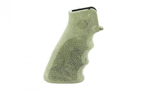 Hogue Overmold Grip, AR15/M16, Rubber, Finger Grooves, Ghillie Green 15881