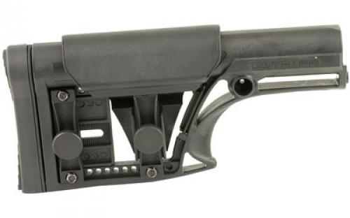 Luth-AR MBA-1 Fixed Stock, Fits AR-15 & AR-10 Rifle Length A2 Buffer Tube, Adjustable Cheek Piece and Length of Pull, Black MBA-1
