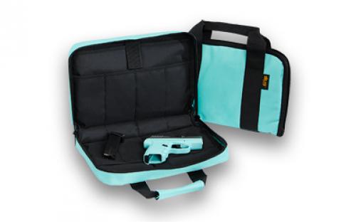 US PeaceKeeper Attache, Pistol Case, 12.5"x6.5", 600 Denier Polyester, Robins Egg Blue P21122