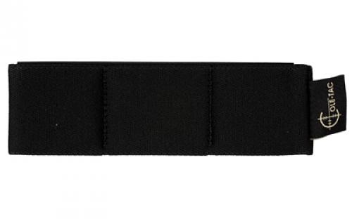Cole-TAC Elastic Organizer, 3-Cell, Velcro Loop Backing, Black EE3002