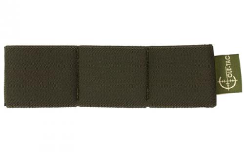 Cole-TAC Elastic Organizer, 3-Cell, Velcro Loop Backing, Ranger Green EE3004