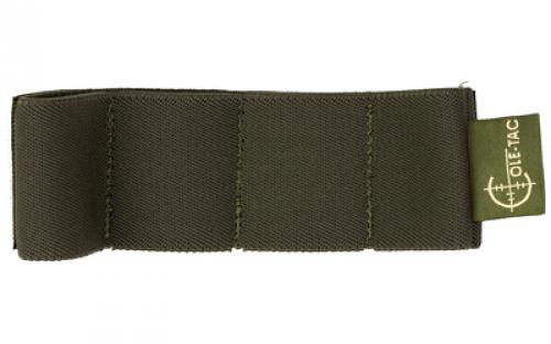 Cole-TAC Elastic Organizer, 4-Cell, Velcro Loop Backing, Ranger Green EE4004