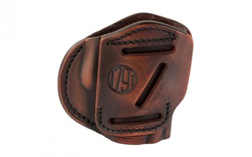 1791 3 Way Holster Size 4, OWB Belt Holster, Fits Fullsize Pistols, Matte Finish, Vintage Leather, Right Hand 3WH-4-VTG-A
