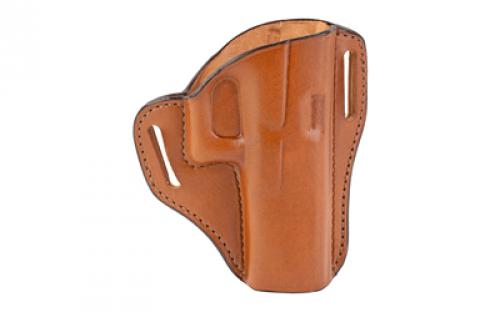 Bianchi 57 Remedy Leather Holster - Fits Glock 17/22/31, Tan, Left-Hand, Pancake Style For Hip Carry